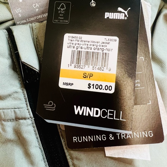 PUMA First Mile Train Woven 1/2 Zip Jacket Windcell Running Jacket Mens Size S - Picture 10 of 10